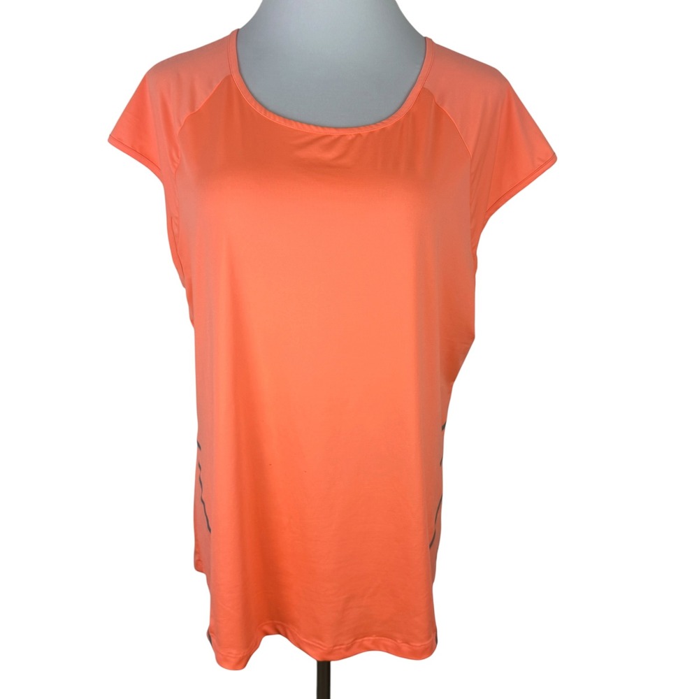 RBX Performance Women's XL Neon Orange X-Dri Short Sleeve Reflective Workout Top